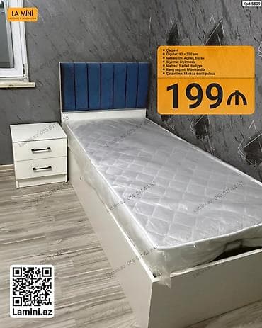 Çarpayı – açılan, bazalı model - Ölçü: 90 × 200 sm - Mexanizm lalafo.az -da Çarpayı – açılan, bazalı model - Ölçü: 90 × 200 sm - Mexanizm