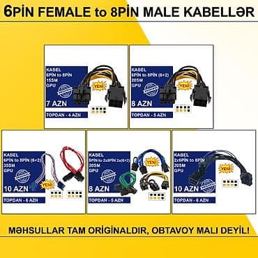 Kabellər "6PİN FEMALE to 8PİN MALE Original" MƏHSULLAR TAM — 1
