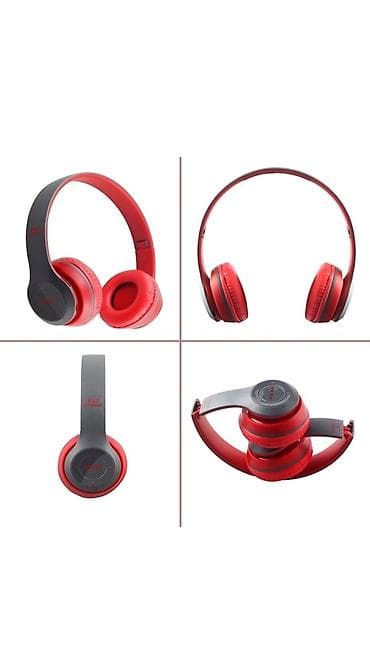 komputer manitorlari: P47 Wireless qulaqcıq – qırmızı/qrafit rəng palitrasında, başüstü — 3