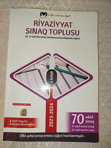 Testlər: Riyaziyyat Testlər 11-ci sinif, MHM, 2-ci hissə, 2023 il — 1