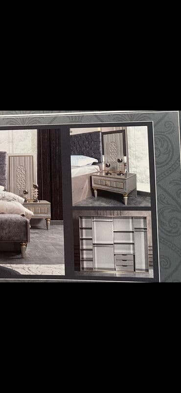 uşaq pijama dəstləri: İkinəfərlik çarpayı, 2 tumba, Dolab, Komod, Yeni — 2