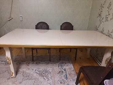 Qonaq masası, Açılan, Epoksid, Kvadrat masa — 1