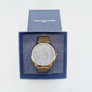 el fecr saat: İşlənmiş, Qol saatı, Tommy Hilfiger, rəng - Qızılı — 8