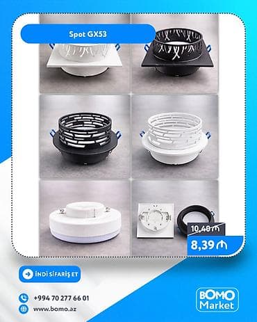 🔥 Spot GX53 ✅ Marka: No Brand ✅ Rəng: Ağ, qara ✅ Patron: GX53 ✅ lalafo.az -da 🔥 Spot GX53 ✅ Marka: No Brand ✅ Rəng: Ağ, qara ✅ Patron: GX53 ✅