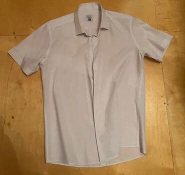 Köynəklər: Kişi üst geyimləri dəsti 1) Açıq bej qısaqol köynək - Klassik düyməli — 4