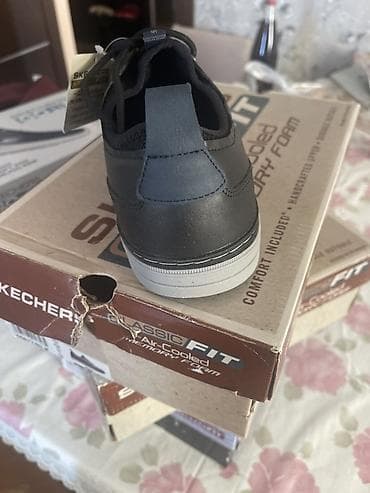 Ayaqqabılar: Skechers kişi ayaqqabısı – klassik gündəlik stil - Rəng: qara üst — 7