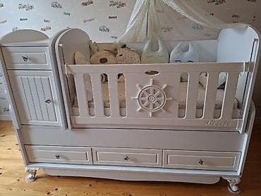 Oğlan üçün, İşlənmiş, Dördbucaq, Beşik, Dəst ilə, Matras ilə — 4