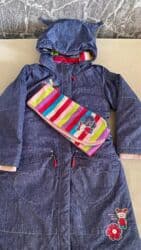 Cinslər və şalvarlar: Пальто- пуховик удлинённое, производство Канада на девочку 7-8 лет — 3