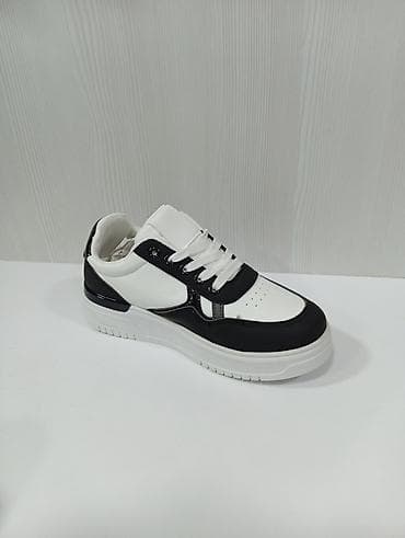Мужская обувь: Unisex idman krossovkaları – qara/ağ və bej/ağ rəng kombinasiyaları — 3