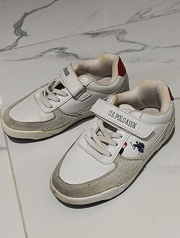 Uşaq geyimi və ayaqqabıları: Rəng - Ağ Krossovkalar, Polo, Ölçü: 29, Oğlan üçün — 3