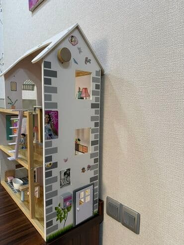 usaq pijamalar: Taxta Kukla Evi – 3 mərtəbəli, balkonlu - Material: möhkəm taxta — 3