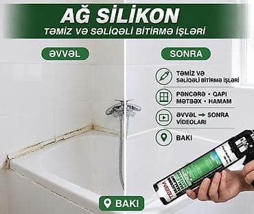 ağ qapilar: Peşəkar silikon xidmətləri – təmiz və səliqəli bitirmə işləri — 2