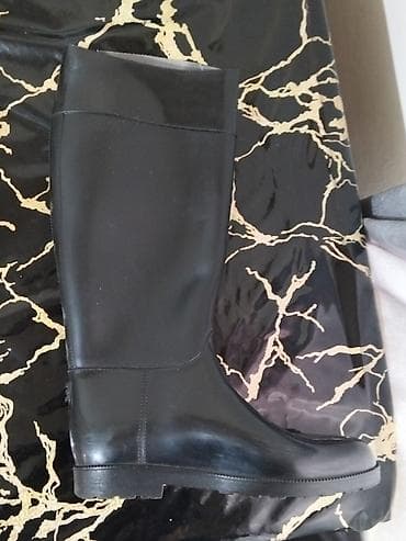 детские резиновые сапоги: Qara rəngli uzun rezin çəkmə - Material: suya davamlı elastik rezin - — 2