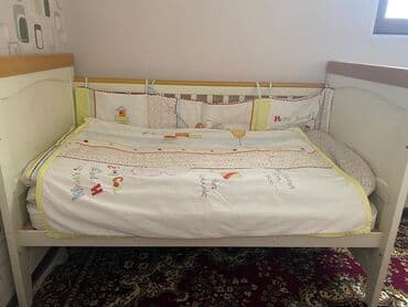 yun doşek: Oğlan və qız üçün, İşlənmiş, Beşik, Matras ilə, Yellənmə mexanizmsiz — 1