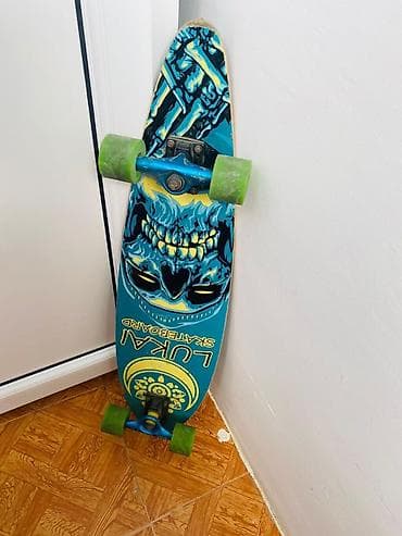 LUNAI Skateboard – kruizer tipli uzun taxta - Rəngli, diqqətçəkən — 1
