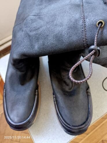 qadın qış ayaqqabıları: Qış çəkmələri - Rəng: qara (altlıq bej rəngli) - Material: yumşaq üst — 8