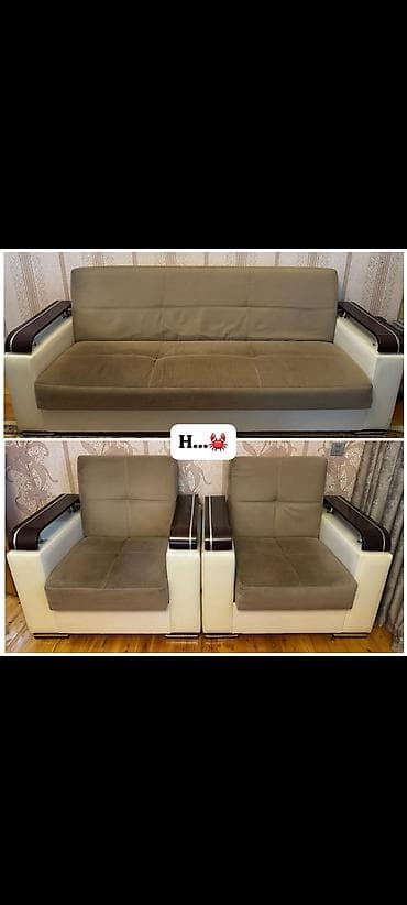 İşlənmiş, Divan, 2 kreslo, Divan, Bazalı lalafo.az -da İşlənmiş, Divan, 2 kreslo, Divan, Bazalı