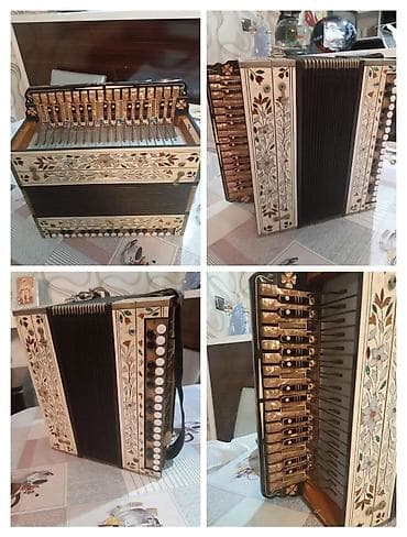 akkordeon: Məhsul: Dekorativ naxışlı knopf akkordeon (diatonik tipli) — 1