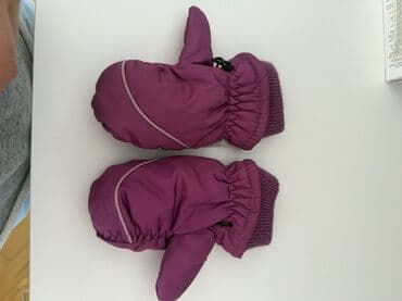 idman köynəkləri: Uşaq üçün qış əlcəkləri – bənövşəyi rəng, mitten (baş barmaq ayrıdır) — 1