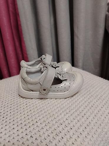 ayi paltari: Uşaq qız üçün ağ rəngli balerina tipli ayaqqabı - Material: parıltılı — 3