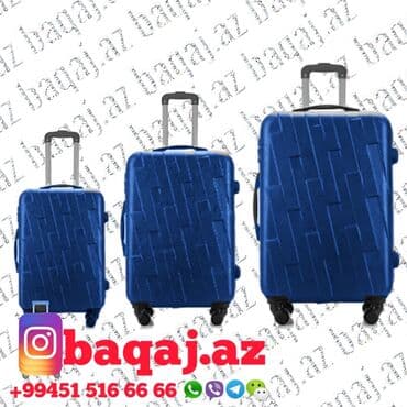 женские чемоданы из поликарбоната: S-50azn. M-80azn. L-110azn.Material polikarbonat Muxtelif kampaniyalar — 1