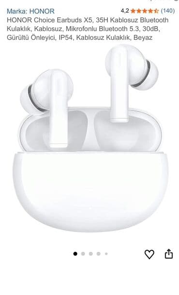 Yeni Simsiz (Bluetooth) Qulaqcıqlar, Honor, rəng - Ağ