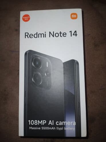 türk qaz peçi: Redmi Note 14, 256 GB, rəng - Qara, Face ID — 6