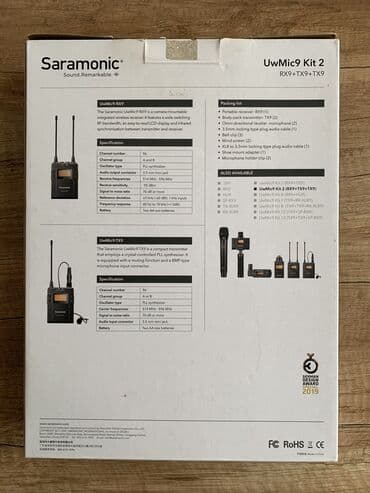 Флейты: Saramonic UwMic9 kit 2 - iki nəfərlik simsiz profesional mikrofon — 2