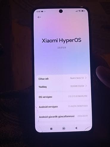 mi 15 ultra: Redmi Note 13, 256 GB, Qırıq, Sensor, Barmaq izi — 3