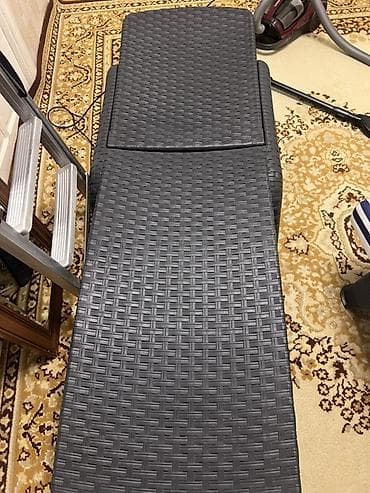 sulu aboy decor: Bağ/loungе şezlonqu - Material: tünd boz rəngli rattan görünüşlü — 2