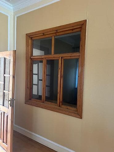 apşipka taxta: Taxta daxili pəncərə - Material: təbii ağac çərçivə, cilalı və laklı — 1