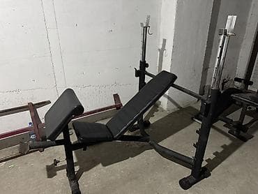 Велоаксессуары: Fitness avadanlıqları dəsti - Tənzimlənən skamya və ştanq üçün stend — 4