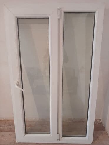 İşlənmiş İkiqat şüşə paketi Plastik pəncərə, Еni: 87 sm, Uzunluğu: 142 sm