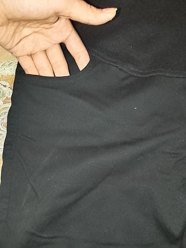 legi: Təzədir. Qadınlar üçün qara hamiləlik legginsləri - Rəng: qara — 3