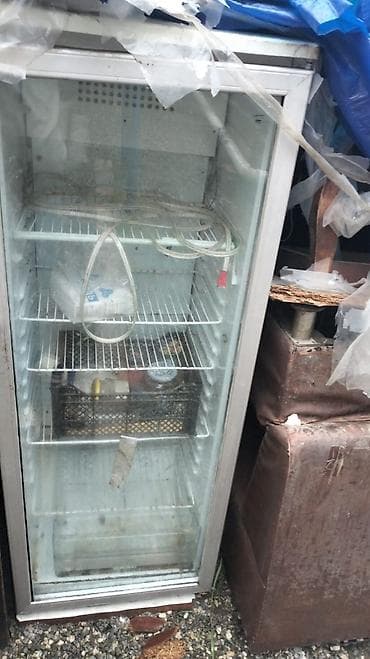 Vitrin tipli soyuducu şkaf - Şüşə qapılı, tək qapı dizayn - Daxildə 4