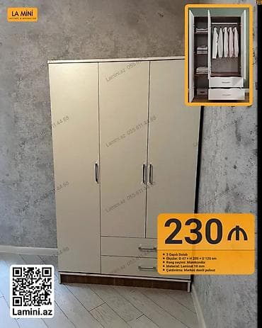3 qapılı, Siyirməli, Açılan, Düz dolab