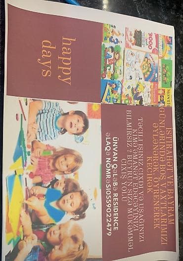 Əməkdaş axtarışı (vakansiyalar): 0-10 yaş səbirli məsuliyyətli uşaq baxıcısı.20 ildən cox təcrübə — 1