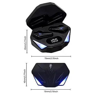 Yeni Simsiz (Bluetooth) Qulaqcıqlar, rəng - Qara — 3