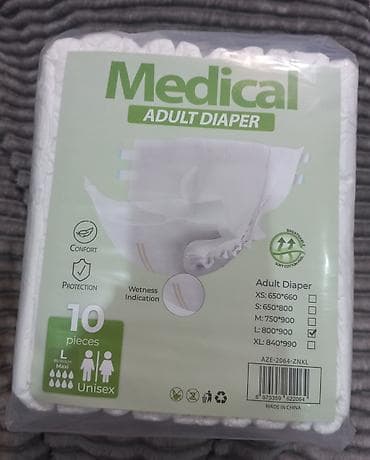 Medical Adult Diaper – - Ölçü: LMaxi udma səviyyəsi - Qutu: 10 ədəd