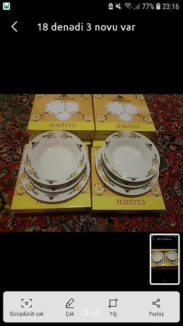 plastik qapi gence: Teze boş qablar 3 çeşidi 6 desdi 18 parcadi karopqadadi 20 manat elaqe — 1