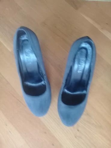 женские бежевые замшевые туфли: Туфли, Asos, Размер: 37.5, цвет - Серый, Б/у — 3