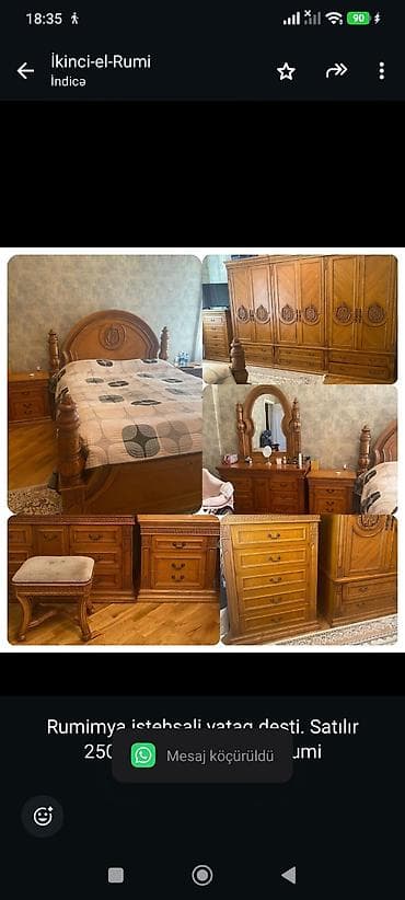 Rumimya istehsali yataq desti. Satılır 2500₼. Ünvan Elmler &Rumi