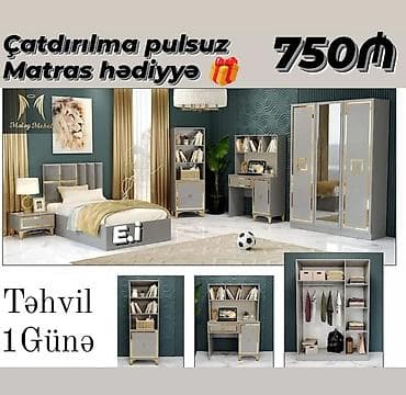 2 mertebe kiravat: 2 təknəfərlik çarpayı, Termo, Tumba, Dolab, Yeni — 1
