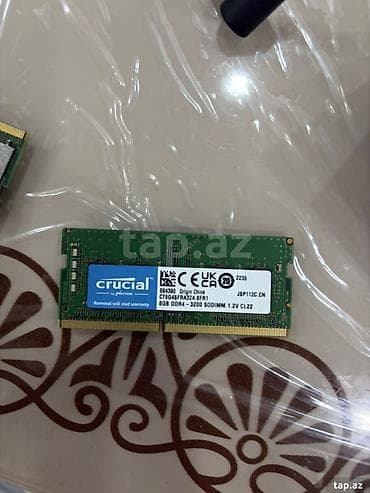 Operativ yaddaş (RAM) Crucial, 16 GB, 3200 Mhz, DDR4, Noutbuk üçün, İşlənmiş