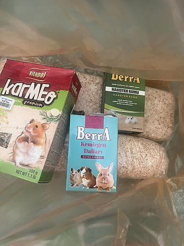 qefes: Teze boyuk qefes, 2 xomyak, yemi, qumu, apilkasi ile birlikde 30 — 4