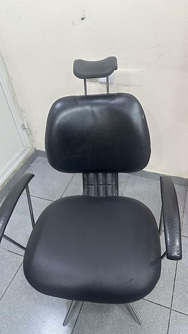salon pastavkasi: Bərbər/kosmetoloji kreslo - Rəng: qara - Material: asan təmizlənən — 1