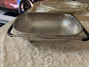 duyu: Paslanmayan poladdan çoxməqsədli süzgəc/kolander - Material: yüksək — 2