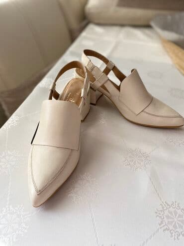 qoyun dərisindən ev üçün qadın şap şapları: Ölçü: 37, rəng - Bej, Yeni — 3