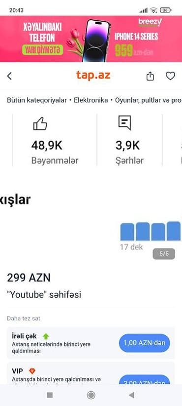 redmi note 14s: YouTube kanalıdı Hal hazırda 26300abunəcisi vargünü gündən artır — 5