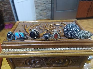 uzuy: Qadın üzükləri dəsti - Klassik və retro üslubda müxtəlif modellər - — 2